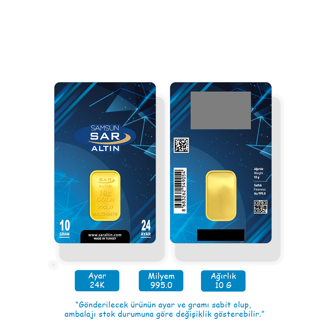 10 gr 24 Ayar SAR Gram Altın