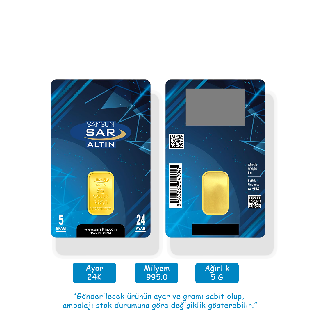 5 gr 24 Ayar SAR Gram Altın